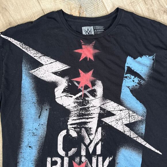 CM Punk Chicago Flag WWE T Shirt Mens 3XL - Picture 3 of 6